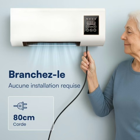 Coolzy climatiseur portable branchez-le sans installation requise